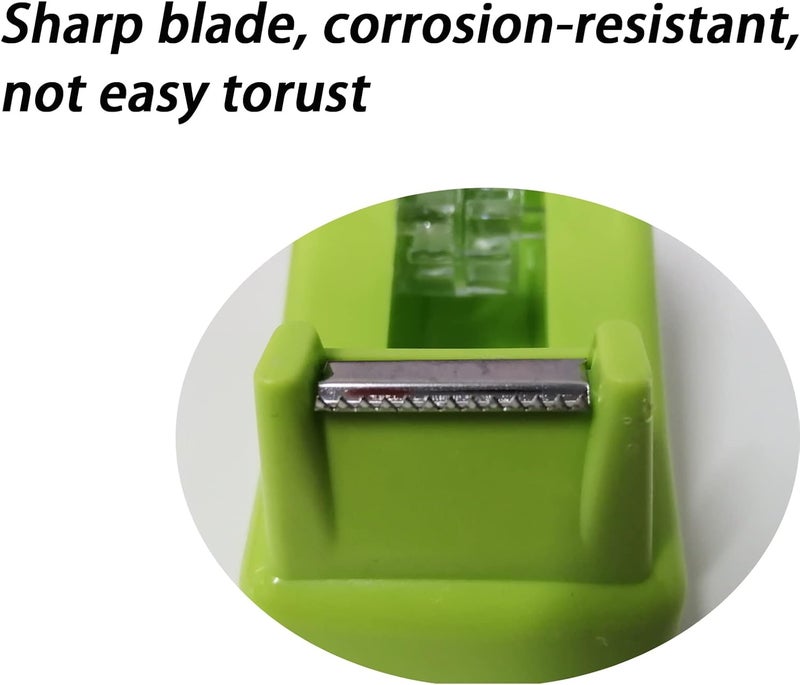 ROSEUP Desktop Tape Dispenser Heavy Duty Desk Accessories Floral Office Tape Dispensers, Weighted Non-Skid Base, Green - Image 5